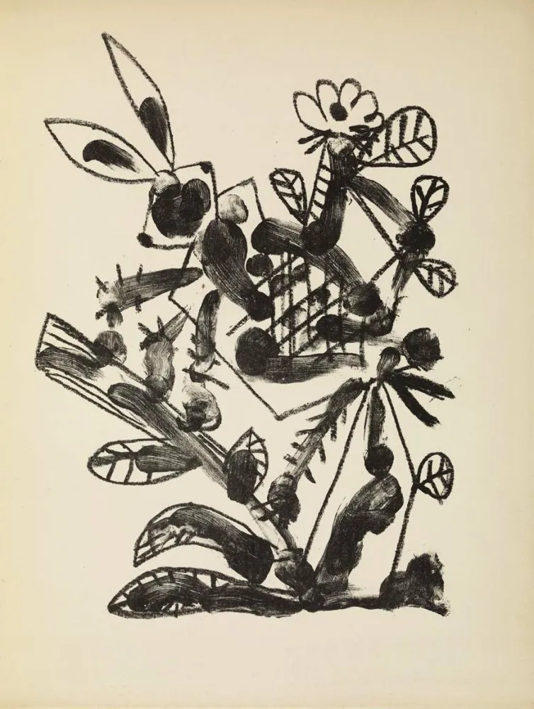 石版画 Picasso - De mémoir d'homme, Planche IX