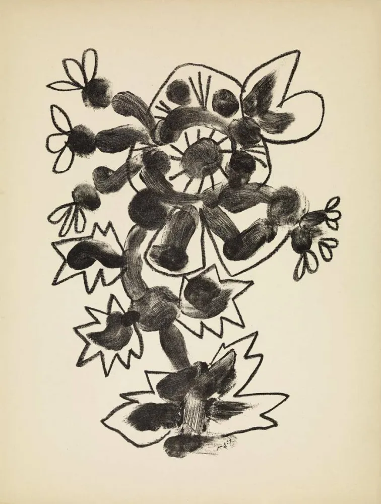 石版画 Picasso - De mémoir d'homme, Planche VI
