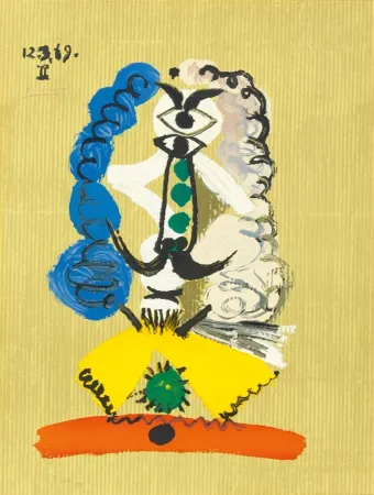 石版画 Picasso - Pablo Picasso- Portrait Imaginaires 12.3.69 II