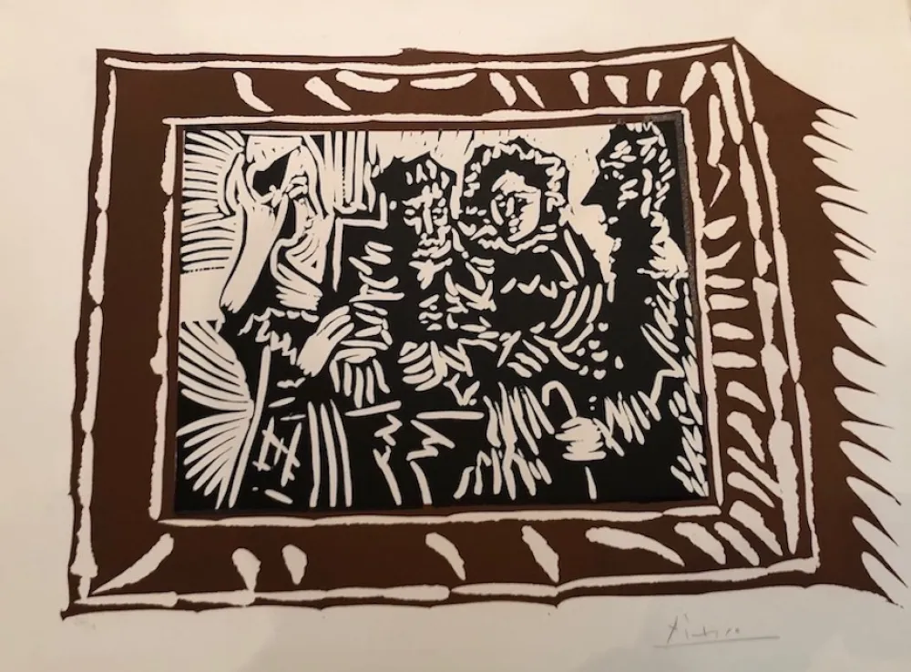 油毡版画 Picasso - Portrai de famille ingresque IV