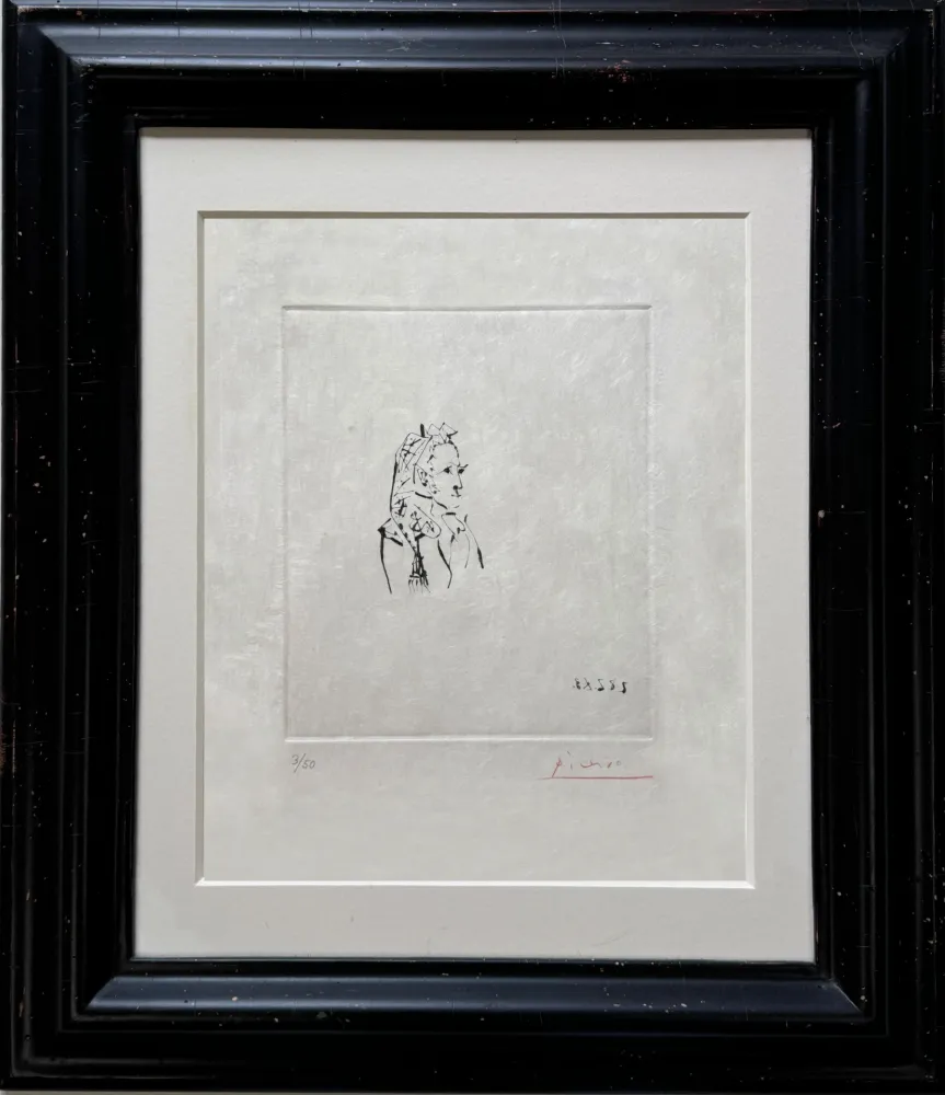 干刻版画 Picasso - Portrait de Pepe Illo
