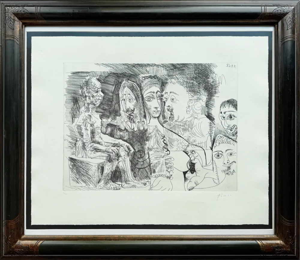 蚀刻版画 Picasso - Suite 347, 4 avril 1968, L. 17