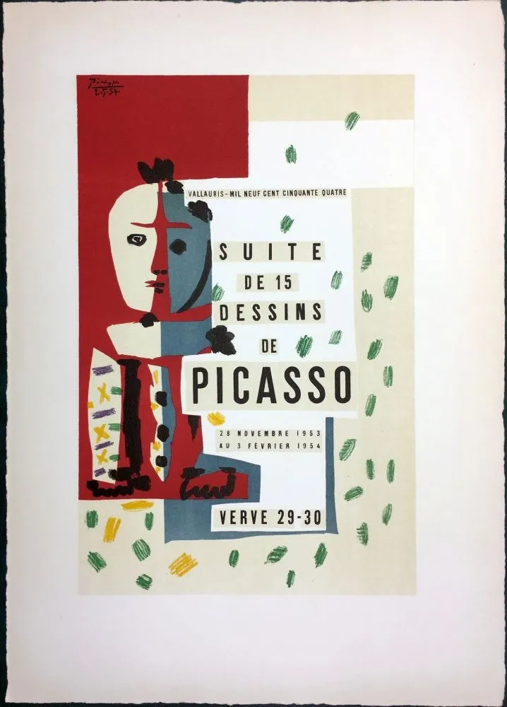 石版画 Picasso - SUITE DE 15 DESSINS. VALLAURIS 1954. Titre du tirage de luxe.