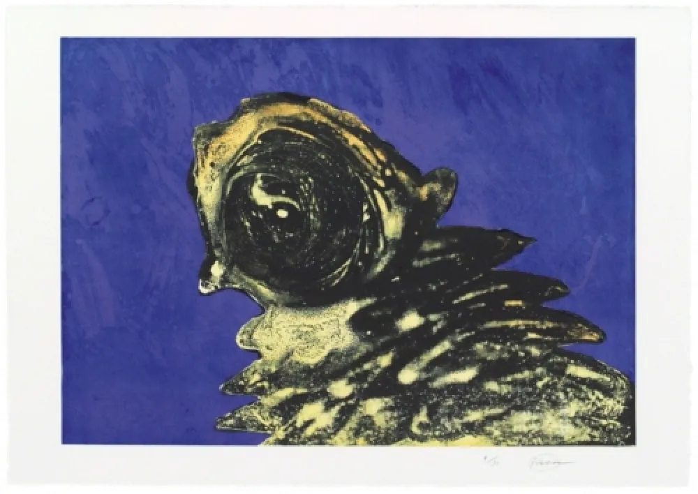 金刚砂版画 Piene - Zyklop Gelb