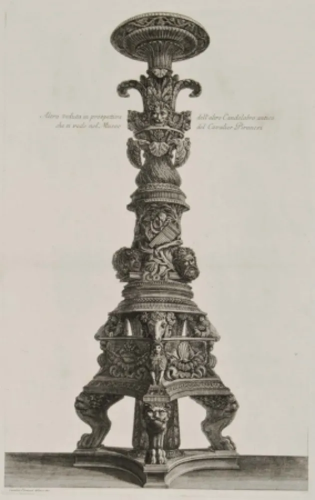 版画 Piranesi - Perspectiva de candelabro