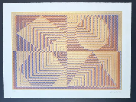 丝网印刷 Polesello - Rogelio Polesello (1939-2014) - Agata - Screen printing on BFK Rives paper - 1975