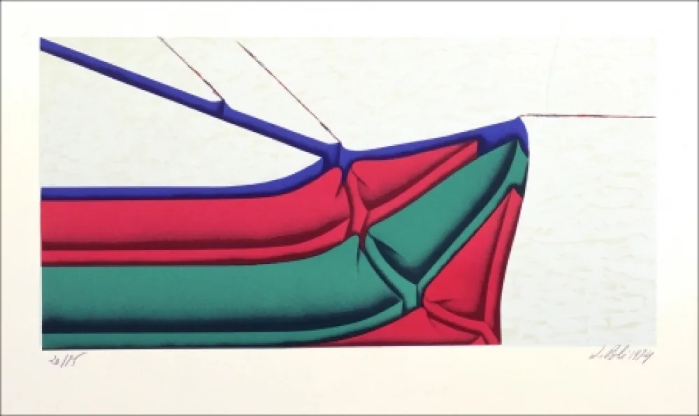 石版画 Poli - Ruduvius personnatus