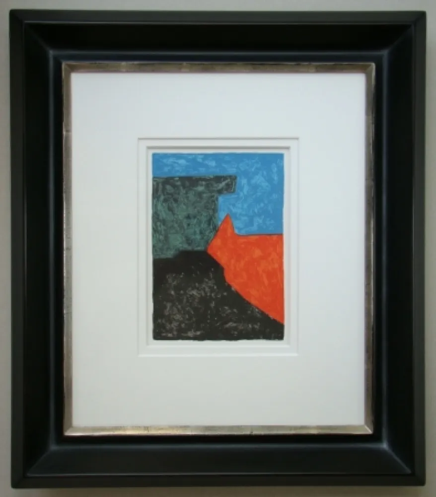 石版画 Poliakoff - Composition noire, rouge, bleue et verte