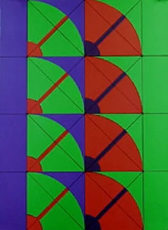 石版画 Pomodoro - Untitled geometric abstract