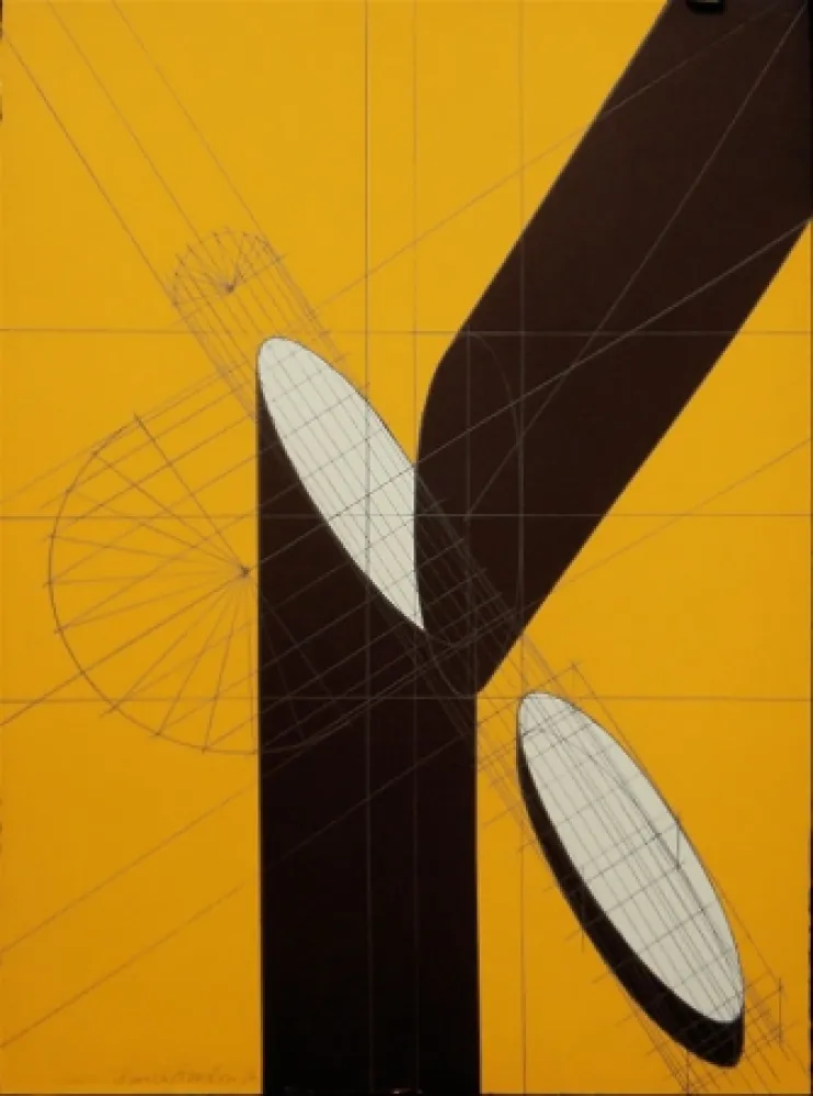 石版画 Pomodoro - Untitled (Spliced Column)