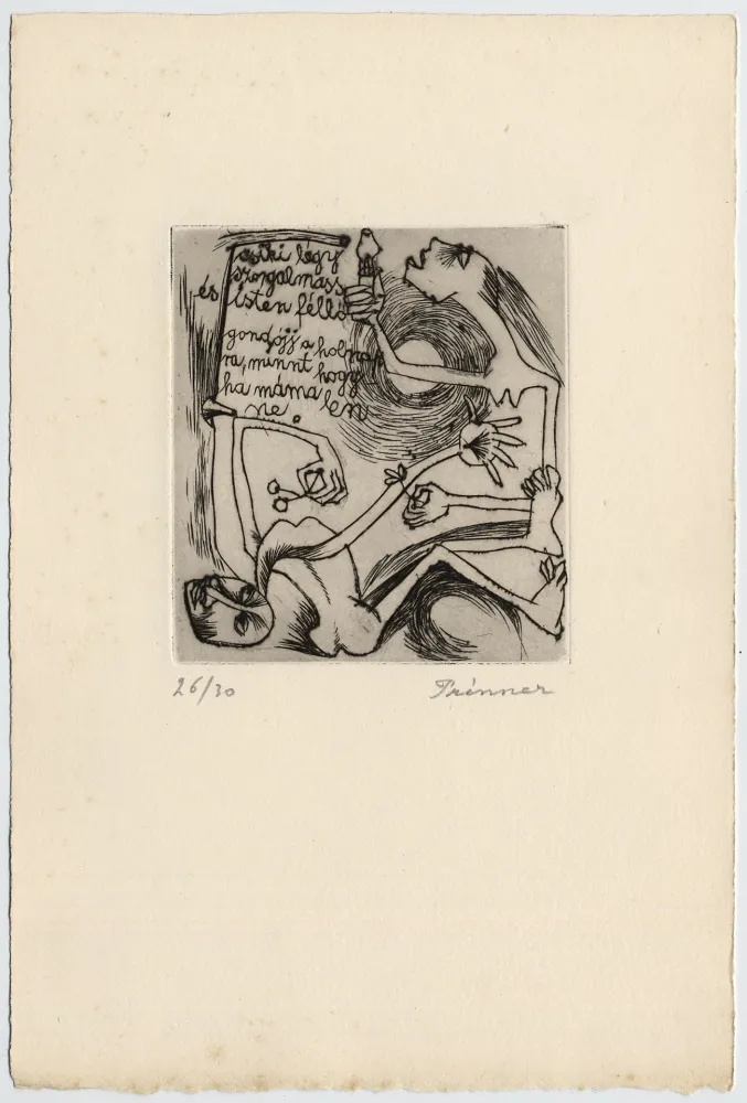 蚀刻版画 Prinner - FEMME À LA BOUGIE (1938)