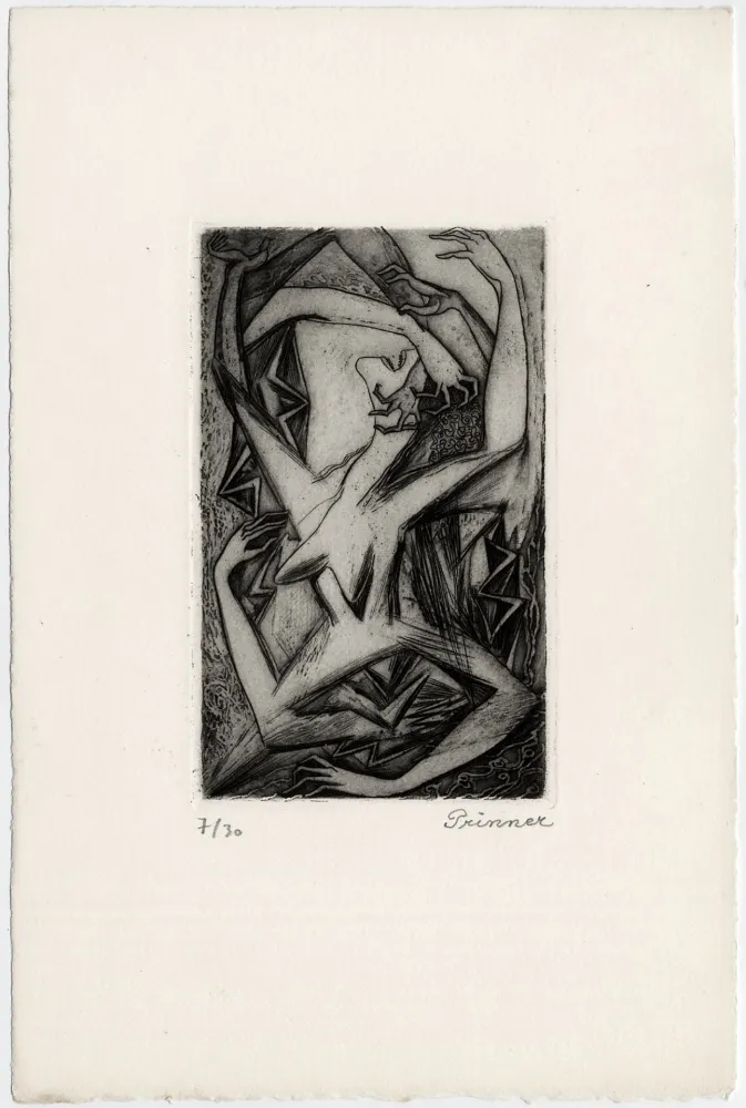 蚀刻版画 Prinner - Femme, bras et mains (La Femme tondue, 1946)
