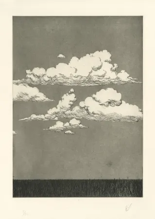 版画 Rabaté - Paysage dans le Désordre