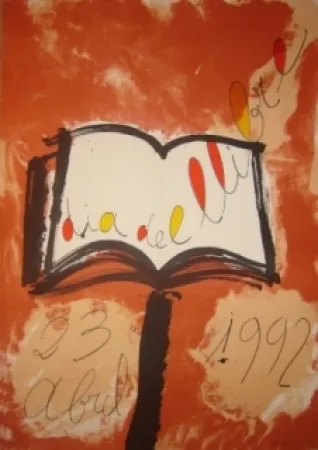 石版画 Ràfols Casamada - Dia del llibre 23 abril 1992 