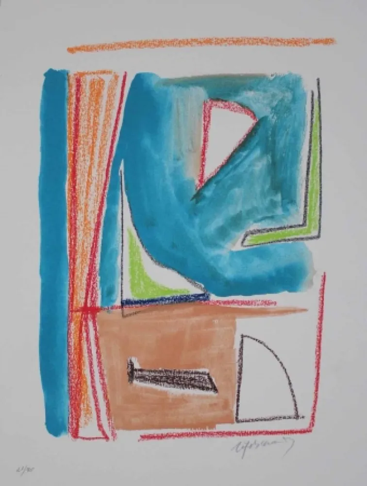 石版画 Ràfols Casamada - Estructures 2