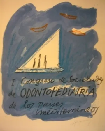 石版画 Ràfols Casamada - I Congreso de Sociedada de ODONTOPEDIATRIA