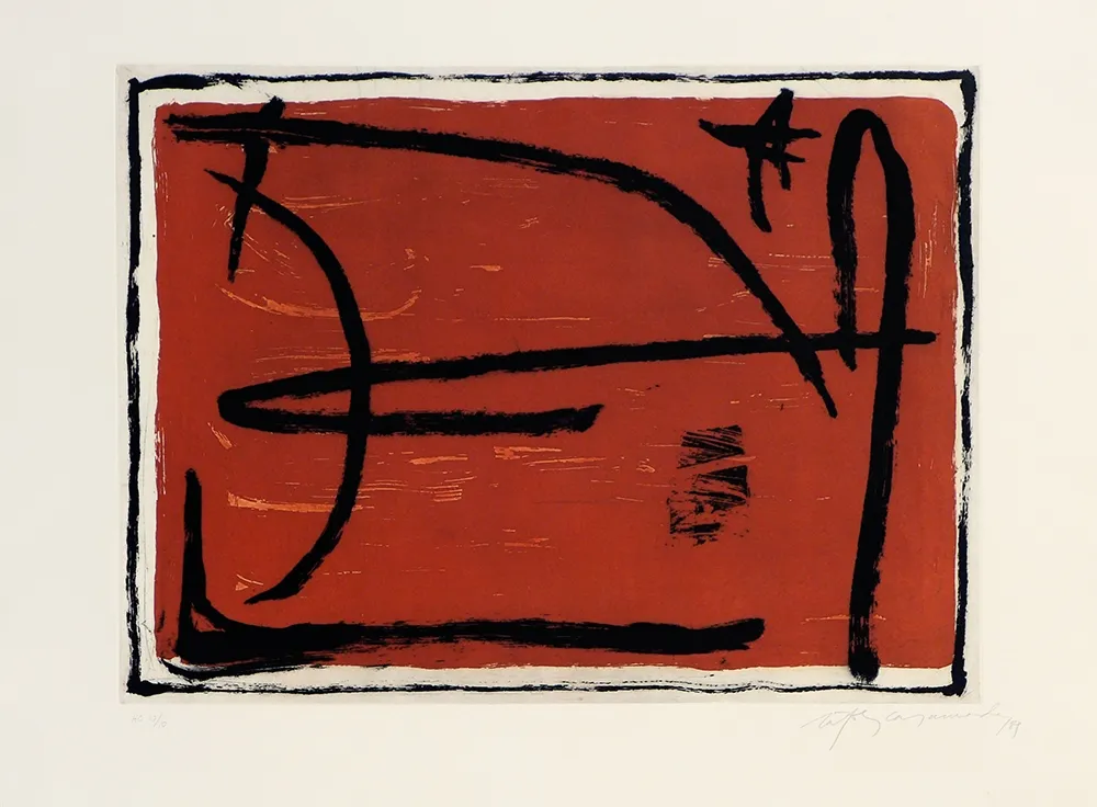 版画 Ràfols Casamada - Los elementos I. Fuego