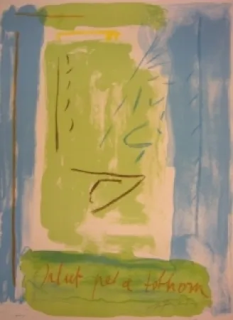 石版画 Ràfols Casamada -  Salut pel a tolhom 