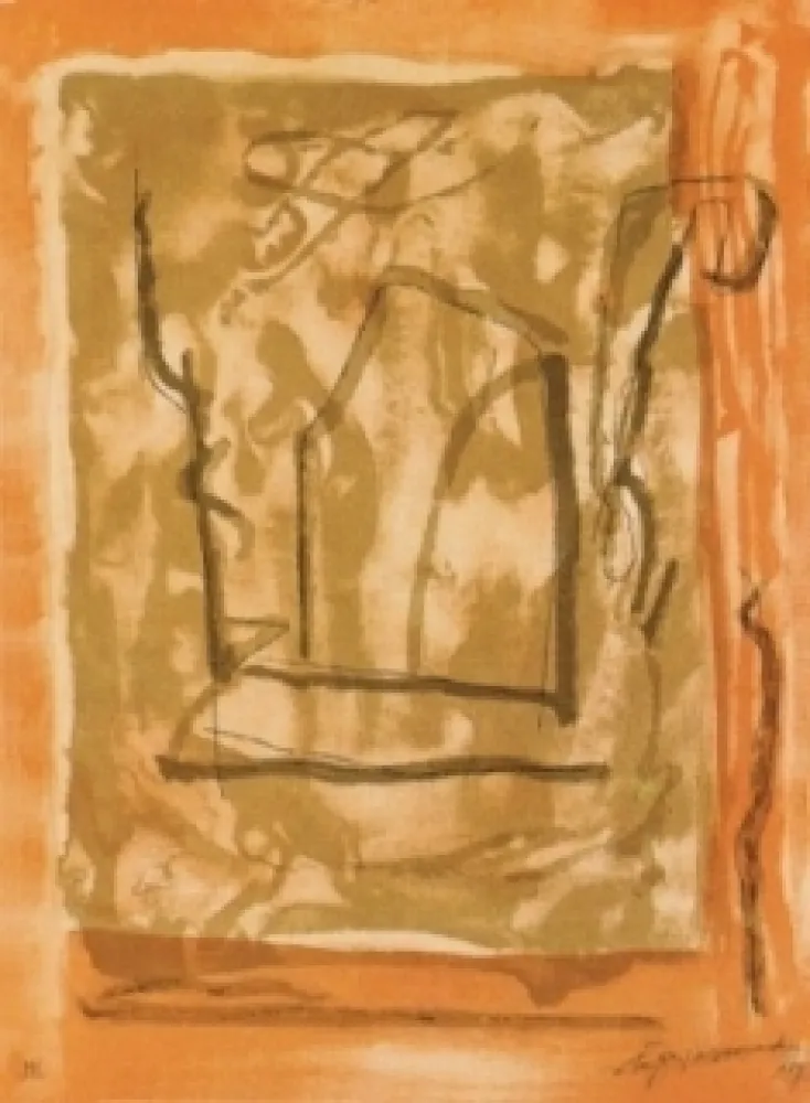 石版画 Ràfols Casamada - Xipre-1