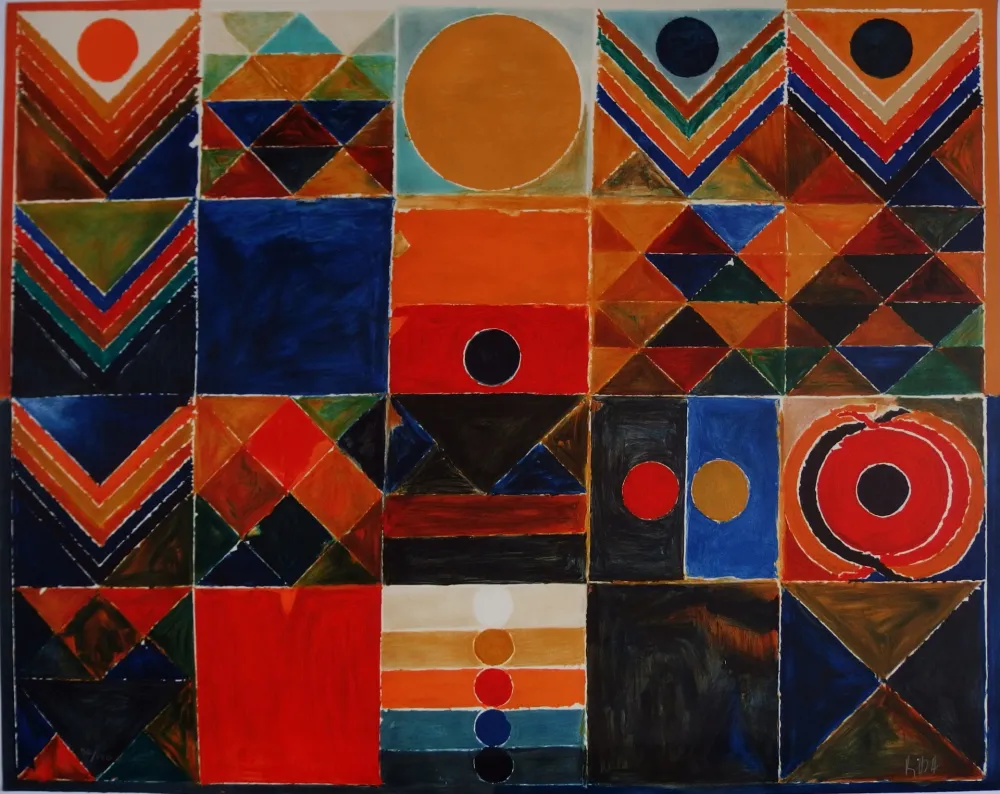 石版画 Raza - Morning Raga