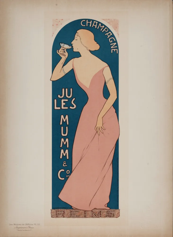 石版画 Realier-Dumas - Les Maîtres de l'Affiche : Champagne Jules MUMM & Co, 1897
