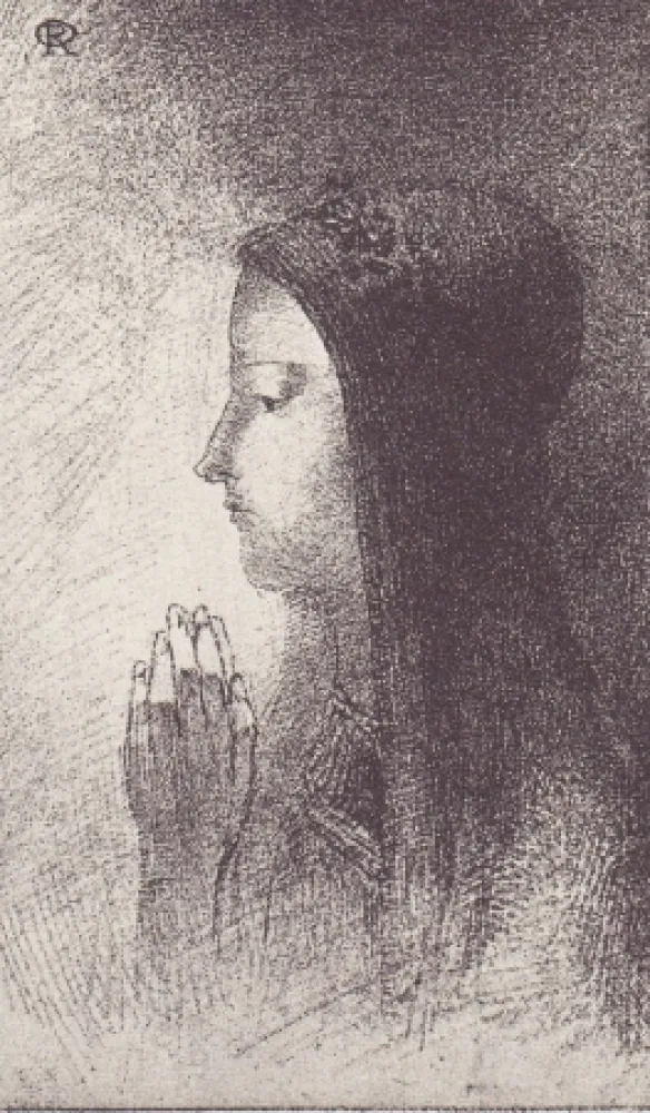 石版画 Redon - Chevalieres Sentimentales