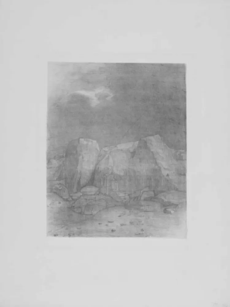 石版画 Redon - Et il distingue....