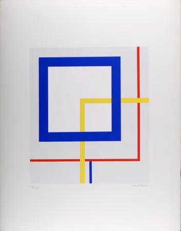 丝网印刷 Reggiani - Abstract Composition, 1974 - Hand-signed!