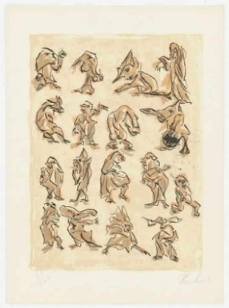 石版画 Reinhoud - 17 pour