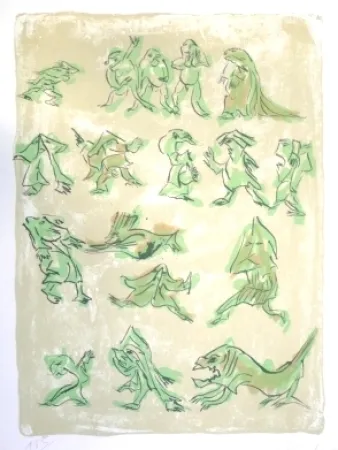 石版画 Reinhoud - 17 pour