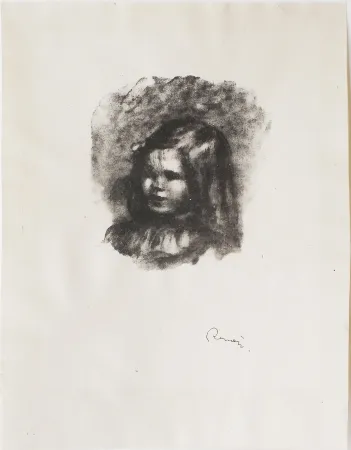 石版画 Renoir - Claude Renoir, tourné à gauche 