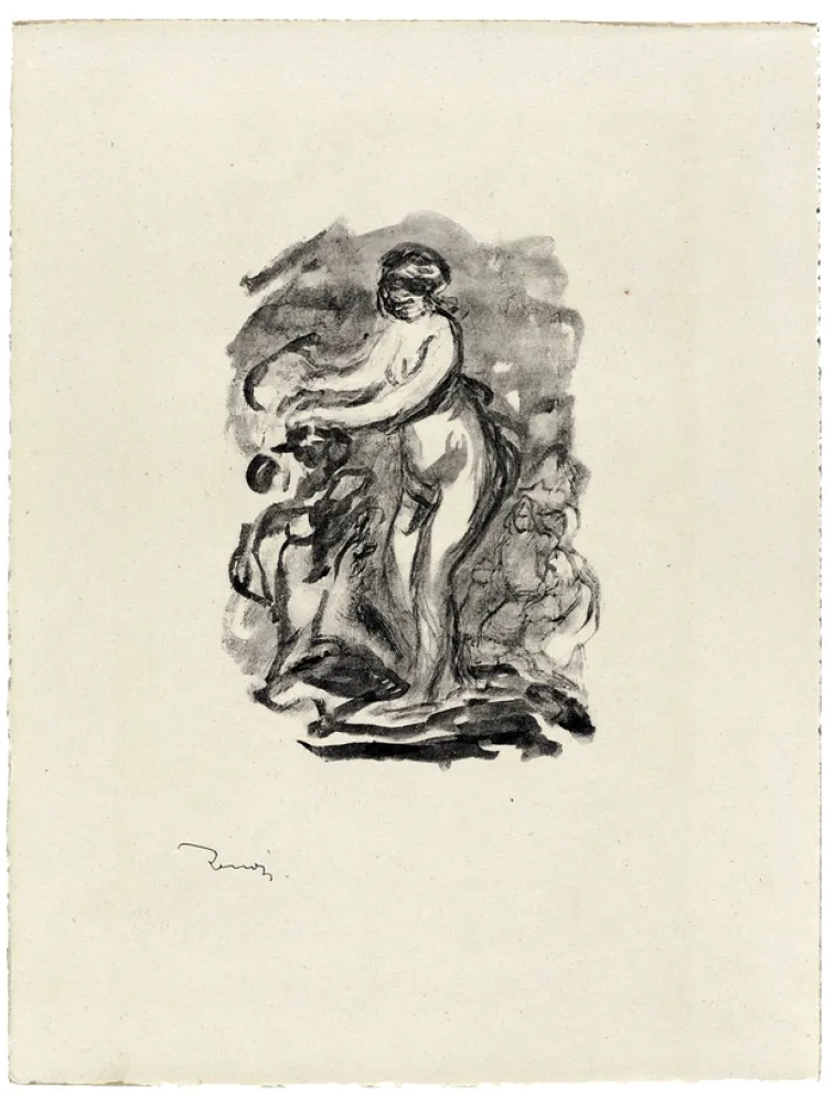 石版画 Renoir - Femme au cep de vigne