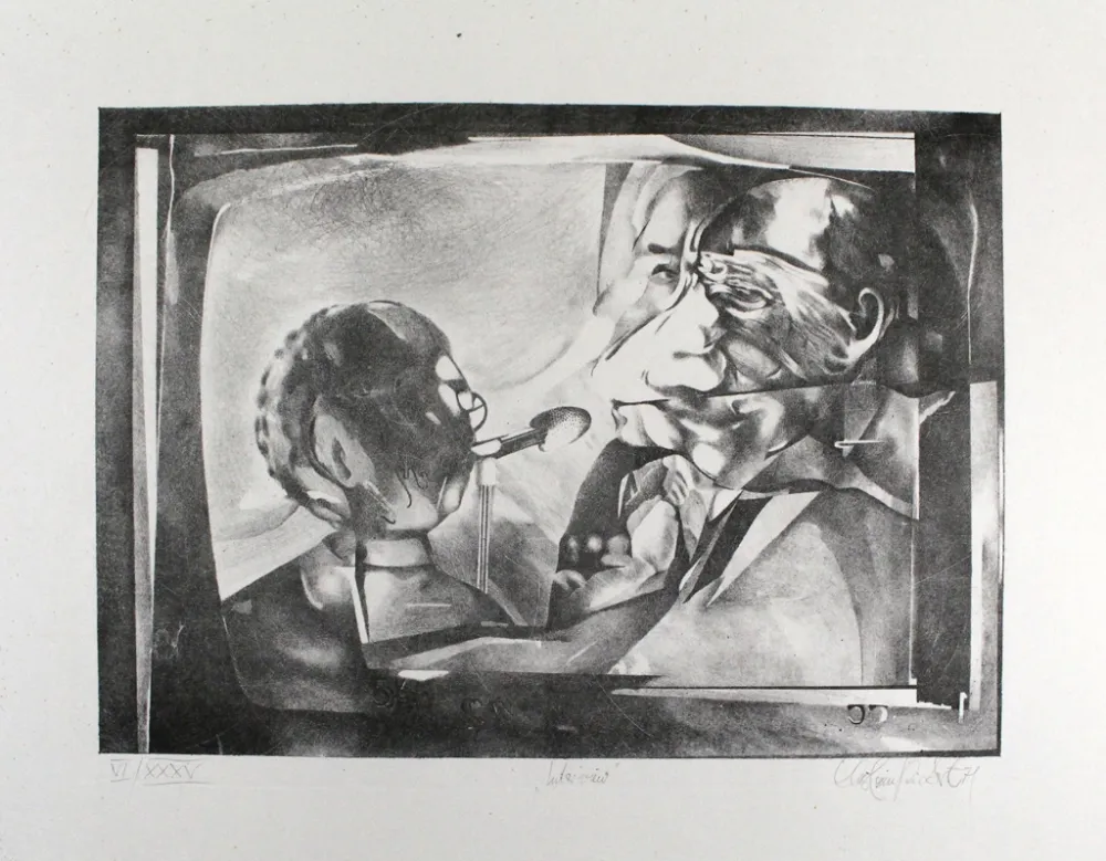 石版画 Rickert - Interview