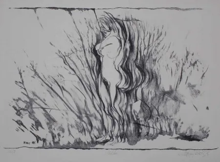 石版画 Rickert - Mädchen