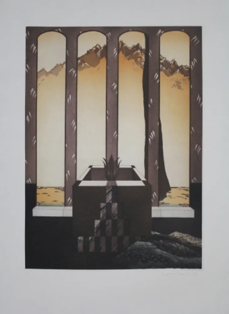 蚀刻飞尘法 Riemer - Blüte in Landschaft