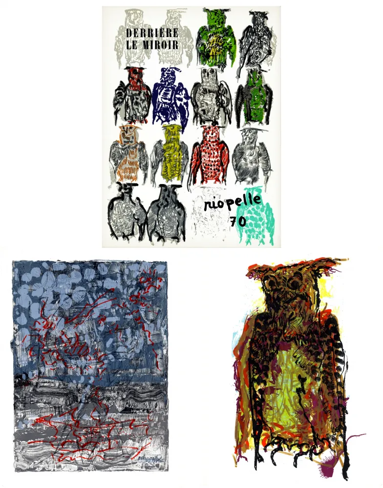 插图书 Riopelle - DERRIÈRE LE MIROIR N°185. RIOPELLE 70. 5 LITHOGRAPHIES ORIGINALES (1970).