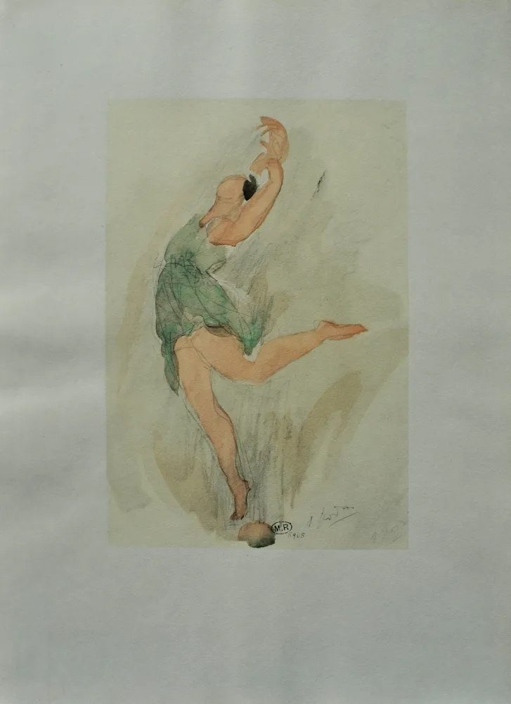 版画 Rodin - La danseuse