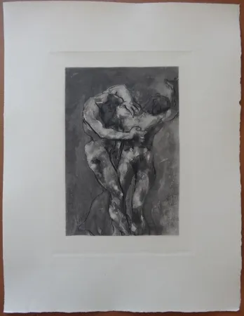 蚀刻版画 Rodin - The Fight