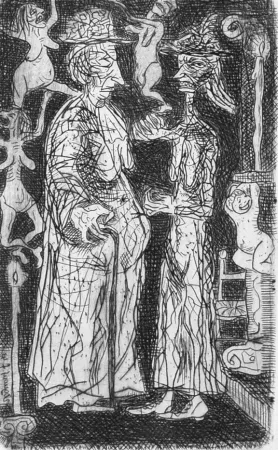 干刻版画 Rognoni - Le beghine