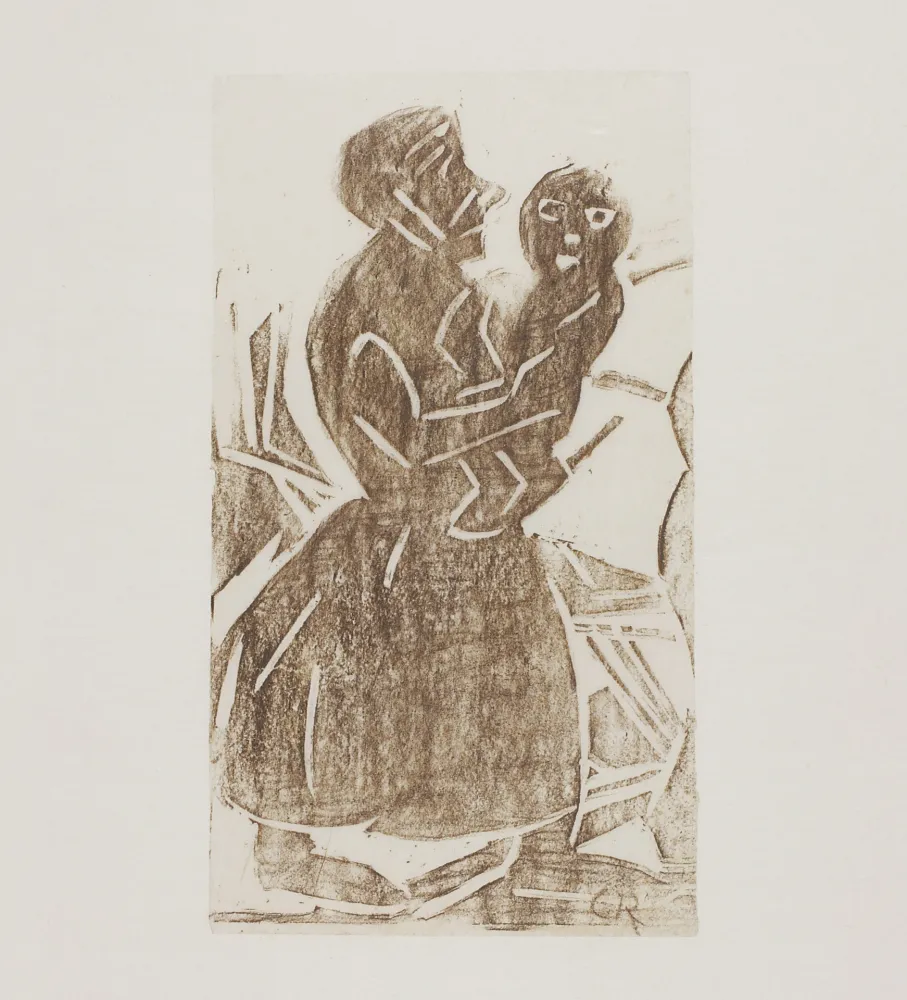 油毡版画 Rohlfs - The child (The mishap)