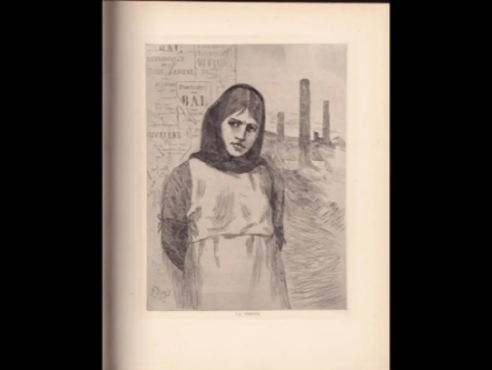 版画 Rops - La grève / The Strike