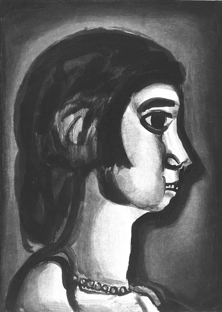 蚀刻飞尘法 Rouault - Fille dite de joie