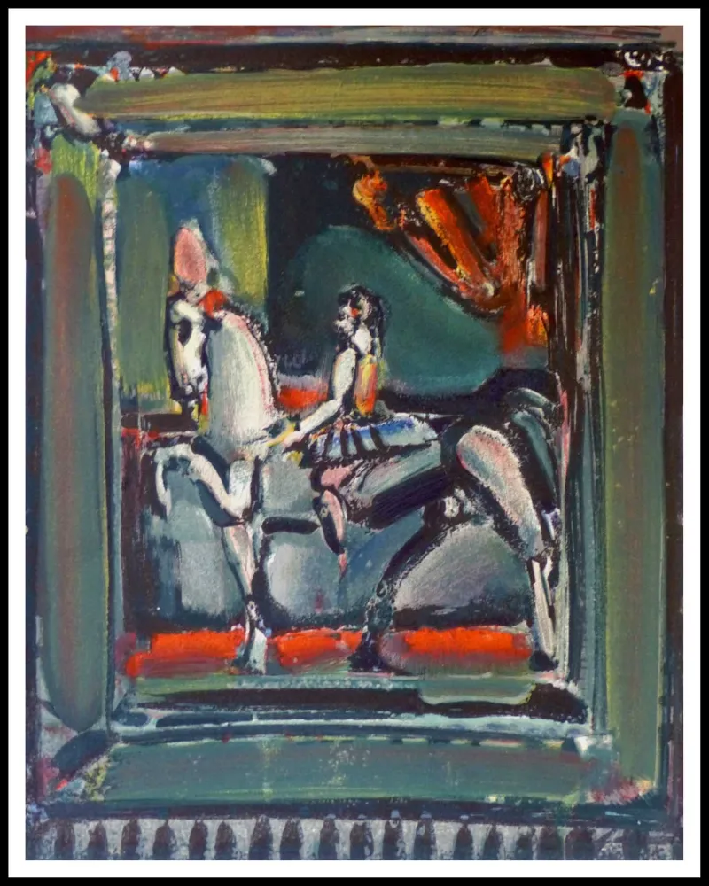 石版画 Rouault - L'écuyère