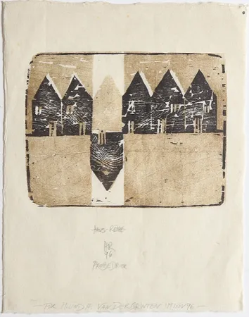 木刻 Rüngeler - Haus - Reihe