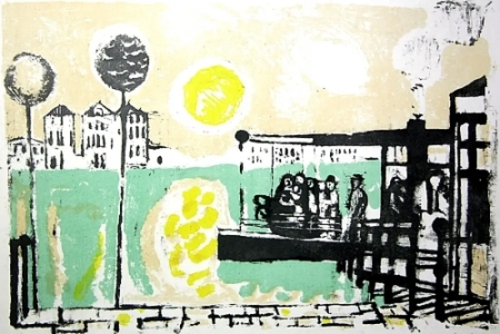 石版画 Saetti - Senza titolo