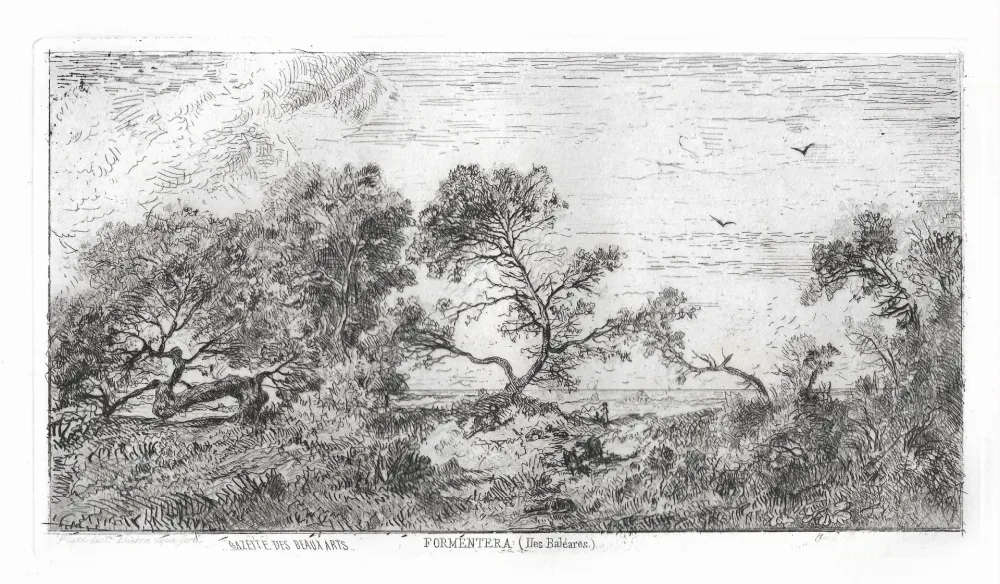 版画 Saint-Etienne (De) - Souvenir des Îles Baléares. Formentera.