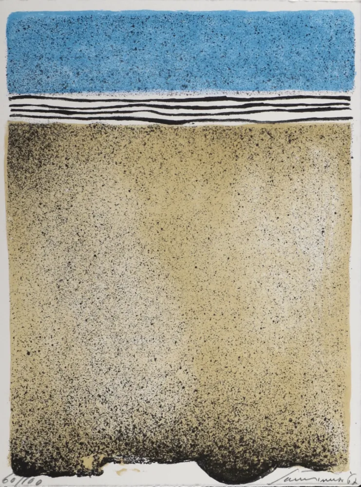 石版画 Santomaso - Abstract Composition, 1967 - Hand-signed!