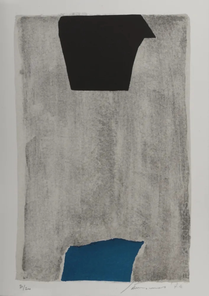 石版画 Santomaso - Abstract Composition, 1974 - Hand-signed