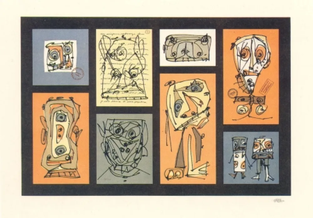 石版画 Saura - Abierta 7