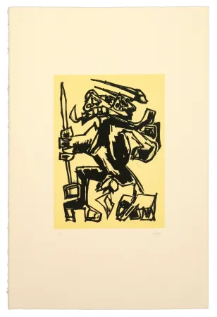 油毡版画 Saura - Como el toro, he nacido Para el luto...